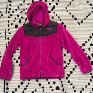 Pink Northface jacket girls size large